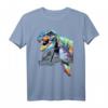 Jurassic World Rainbow T-Rex Portrait T-Shirt - Offiziell lizenziertes Dinosaurier Fanshirt