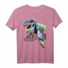 Jurassic World Rainbow T-Rex Portrait T-Shirt - Offiziell lizenziertes Dinosaurier Fanshirt