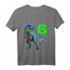 Kinder T Rex Dino 6. Geburtstag T-Shirt – Lustiges Design für Jungen & Mädchen, ideales Geschenk zum Geburtstag & Weihnachten