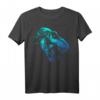 HapOwl T-Rex Head T-Shirt in Blue Gradient - Offiziell Lizenzierte Geburtstagskleidung für Dinosaurier-Fans