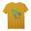HapOwl T-Rex Head T-Shirt in Blue Gradient - Offiziell Lizenzierte Geburtstagskleidung für Dinosaurier-Fans