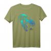 HapOwl T-Rex Head T-Shirt in Blue Gradient - Offiziell Lizenzierte Geburtstagskleidung für Dinosaurier-Fans