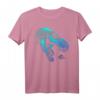 HapOwl T-Rex Head T-Shirt in Blue Gradient - Offiziell Lizenzierte Geburtstagskleidung für Dinosaurier-Fans
