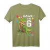 Kinder T-Rex Dinosaurier Shirt zum 6. Geburtstag - Perfektes Geschenk für Jungen, klassisch geschnitten, doppelt genähter Saum