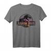 Jurassic Park Neon Distressed Light Pink T-Rex Logo T-Shirt - Offizielles Jurassic Park Merchandise für Dino-Fans und Film-Liebhaber