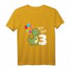 Kinder 3. Geburtstag T-Shirt - Ich bin schon 3 Jahre Dino T-Shirt mit bunten Ballons für Jungen und Mädchen, perfekt als Geburtstagsgeschenk für Dinosaurier-Fans