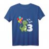 Kinder 3. Geburtstag T-Shirt - Ich bin schon 3 Jahre Dino T-Shirt mit bunten Ballons für Jungen und Mädchen, perfekt als Geburtstagsgeschenk für Dinosaurier-Fans