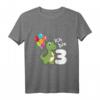 Kinder 3. Geburtstag T-Shirt - Ich bin schon 3 Jahre Dino T-Shirt mit bunten Ballons für Jungen und Mädchen, perfekt als Geburtstagsgeschenk für Dinosaurier-Fans
