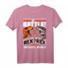 Jurassic World T-Rex VS I-Rex Battle Poster T-Shirt - Offiziell Lizenziertes Dinosaurier Fanshirt