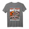 Jurassic World T-Rex VS I-Rex Battle Poster T-Shirt - Offiziell Lizenziertes Dinosaurier Fanshirt