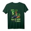 Kinder 5 Jahre alt Dinosaurier Monster Truck Geburtstags T-Shirt - Lustiges Geschenk für Dinosaurier- und Monstertruck-Liebhaber