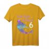 Kinder Ich Bin Schon 6 - Meerjungfrau Mädchen Geburtstag T-Shirt mit Sternen Motiv für 6 Jahre, Geburtstagsgeschenk für Meerjungfrauen-Fans