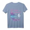 Kinder Ich Bin Schon 6 - Meerjungfrau Mädchen Geburtstag T-Shirt mit Sternen Motiv für 6 Jahre, Geburtstagsgeschenk für Meerjungfrauen-Fans