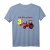 Kinder Geburtstagsshirt 3 Jahre Junge mit Trecker - Lustiges T-Shirt mit Zahl Drei für den besonderen 3. Geburtstag