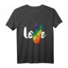 Liebe Peace Zeichen Regenbogen Flagge LGBT T-Shirt - Stolz und Unterstützung für die Community, ideal zum Pride Monat & als Geschenk