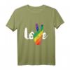 Liebe Peace Zeichen Regenbogen Flagge LGBT T-Shirt - Stolz und Unterstützung für die Community, ideal zum Pride Monat & als Geschenk