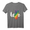 Liebe Peace Zeichen Regenbogen Flagge LGBT T-Shirt - Stolz und Unterstützung für die Community, ideal zum Pride Monat & als Geschenk