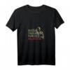 Damen Masken T-Shirt mit Spruch - Kontakt halbieren! Lustiges Halloween Lockdown Motiv mit V-Ausschnitt, ideal als Geschenk für Maskenläufer und Humorliebhaber