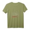 Damen Masken T-Shirt mit Spruch - Kontakt halbieren! Lustiges Halloween Lockdown Motiv mit V-Ausschnitt, ideal als Geschenk für Maskenläufer und Humorliebhaber