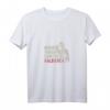 Damen Masken T-Shirt mit Spruch - Kontakt halbieren! Lustiges Halloween Lockdown Motiv mit V-Ausschnitt, ideal als Geschenk für Maskenläufer und Humorliebhaber