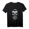 Cooler Totenkopf mit Bart Hipster T-Shirt – Trendiges Geschenk für coole Männer, Papas & Bartträger zu Geburtstag & Weihnachten