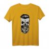 Cooler Totenkopf mit Bart Hipster T-Shirt – Trendiges Geschenk für coole Männer, Papas & Bartträger zu Geburtstag & Weihnachten