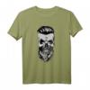 Cooler Totenkopf mit Bart Hipster T-Shirt – Trendiges Geschenk für coole Männer, Papas & Bartträger zu Geburtstag & Weihnachten