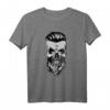 Cooler Totenkopf mit Bart Hipster T-Shirt – Trendiges Geschenk für coole Männer, Papas & Bartträger zu Geburtstag & Weihnachten
