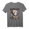 Maske tragen Kontakte halbieren - Lustiges Gothic Horror Spruch T-Shirt für Halloween & Gothic Fans