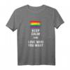 KEEP CALM AND LOVE WHO YOU WANT LGBTQ Regenbogen T-Shirt – Supporter-Shirt für Pride, CSD & Lesben, Schwule, Bisexuelle und Transgender