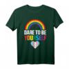 Dare To Be Yourself Transgender T-Shirt mit Pride Flagge – Unterstützung & Stolz für Trans, Transsexuelle, Allies & LGBT Community