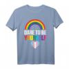 Dare To Be Yourself Transgender T-Shirt mit Pride Flagge – Unterstützung & Stolz für Trans, Transsexuelle, Allies & LGBT Community
