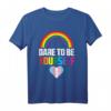 Dare To Be Yourself Transgender T-Shirt mit Pride Flagge – Unterstützung & Stolz für Trans, Transsexuelle, Allies & LGBT Community