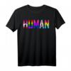 LGBT-Shirt mit menschlicher Flagge - Pride Monat, Transgender & Homosexuell Unterstützung, Hassfreie Zone, Geschenk für LGBT & Allies