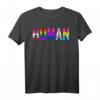 LGBT-Shirt mit menschlicher Flagge - Pride Monat, Transgender & Homosexuell Unterstützung, Hassfreie Zone, Geschenk für LGBT & Allies