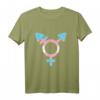 Lustiges Trans Sign CSD Outfit für Transsexuelle & LGBT Supporter – Regenbogen T-Shirt mit Pride & Human Rights Spruch