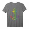 Anker Regenbogen CSD LGBT Farb T-Shirt – Lustiges Queer Supporter Shirt für Lesben, Schwule, Trans und Intersexuelle