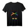 Damen Regenbogen Dutt Schwul Homo Outfit LGBT Gay Homosexualität T-Shirt mit V-Ausschnitt – Lustiges Pride & Equality Shirt für Lesben, Schwule & Queere