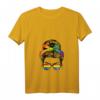 Damen Regenbogen Dutt Schwul Homo Outfit LGBT Gay Homosexualität T-Shirt mit V-Ausschnitt – Lustiges Pride & Equality Shirt für Lesben, Schwule & Queere