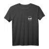 Alien Head - UFO Minimalistisches Pocket Design T-Shirt für Sci-Fi Fans & Alien Enthusiasten