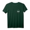 Alien Head - UFO Minimalistisches Pocket Design T-Shirt für Sci-Fi Fans & Alien Enthusiasten