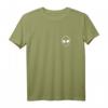 Alien Head - UFO Minimalistisches Pocket Design T-Shirt für Sci-Fi Fans & Alien Enthusiasten