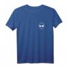 Alien Head - UFO Minimalistisches Pocket Design T-Shirt für Sci-Fi Fans & Alien Enthusiasten