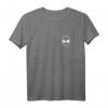 Alien Head - UFO Minimalistisches Pocket Design T-Shirt für Sci-Fi Fans & Alien Enthusiasten