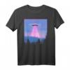 Vaporwave UFO | Synthwave Alien Retro Glitch 90er T-Shirt für Fans von 80er/90er Aesthetic & Außerirdischen