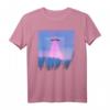Vaporwave UFO | Synthwave Alien Retro Glitch 90er T-Shirt für Fans von 80er/90er Aesthetic & Außerirdischen