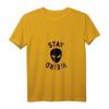 Damen Awesome Stay Weird Alien Face Glitch UFO T-Shirt mit V-Ausschnitt - Leichtes, Trendiges Sci-Fi Shirt für Frauen