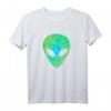Psychedelisches Alien Gesicht T-Shirt mit UFO-Motiv - Perfektes Geschenk für UFO-Liebhaber, Verschwörungstheoretiker und Astronomie-Fans