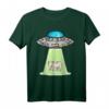Ufo Alien Takes Cow Retro Pixel Art T-Shirt - Perfekt als Geschenk für Sci-Fi und Pixel Art Fans