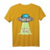 Ufo Alien Takes Cow Retro Pixel Art T-Shirt - Perfekt als Geschenk für Sci-Fi und Pixel Art Fans